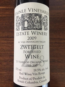 2009 Hainle Vineyards Estate Winery Zweigelt Fortified Wine